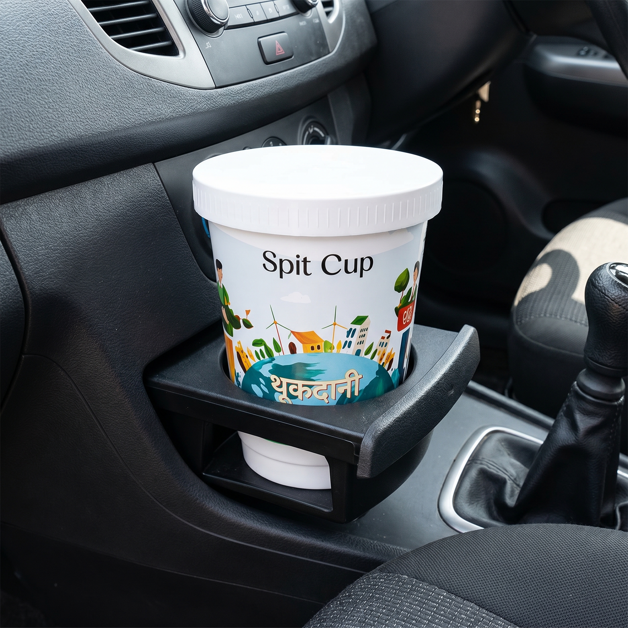 Spit Cup in Car